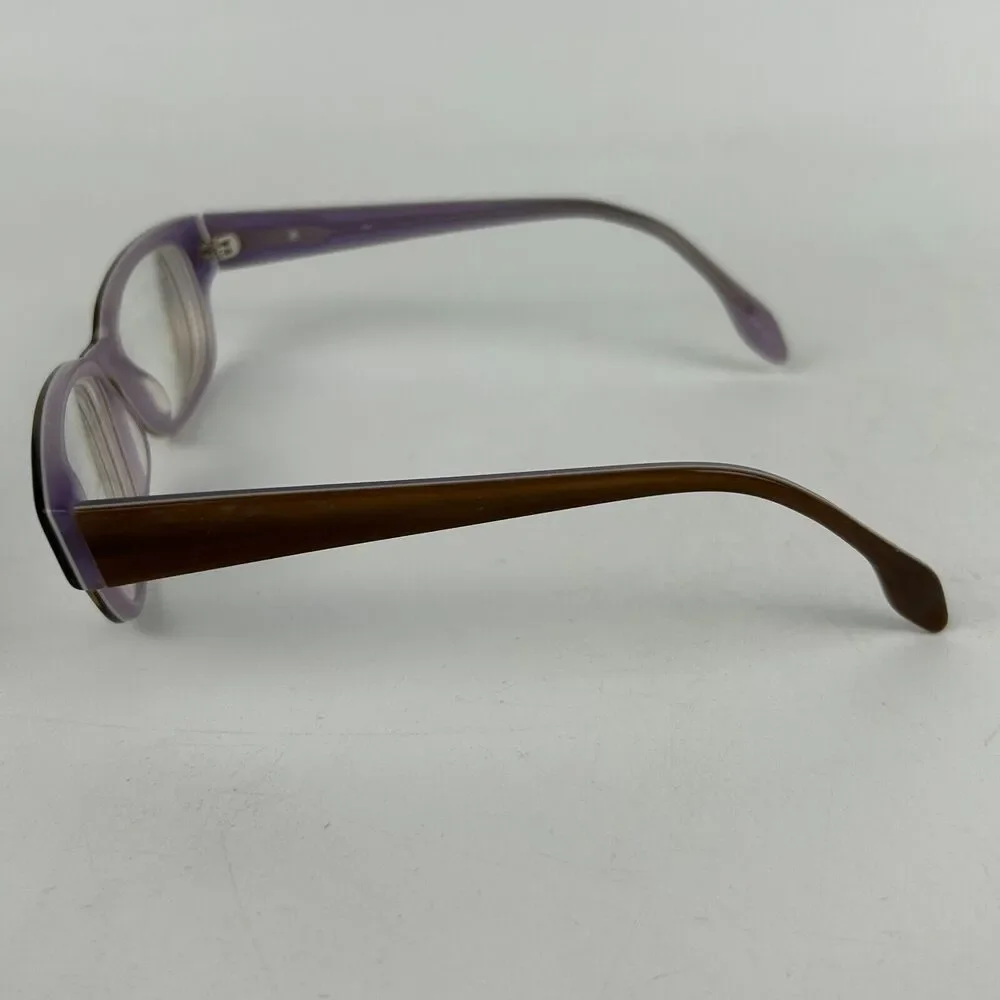 Vivid 7005 Eyeglasses Womens Burgundy Blue Plastic Round Full Rim 49 17 145‎